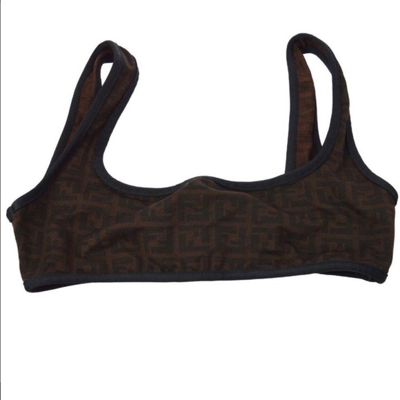 Fendi Zucca Monogram Crop Top Bikini Swim Set - Picture 4 of 10